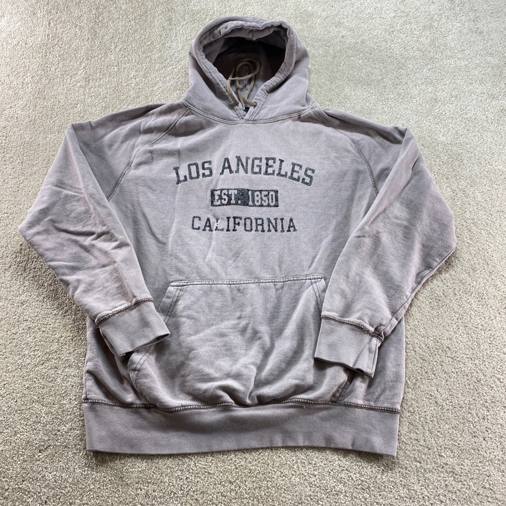 Freeway Exchange‎ Hoodie Mens Large Mauve Grey Los Angeles California Pullover